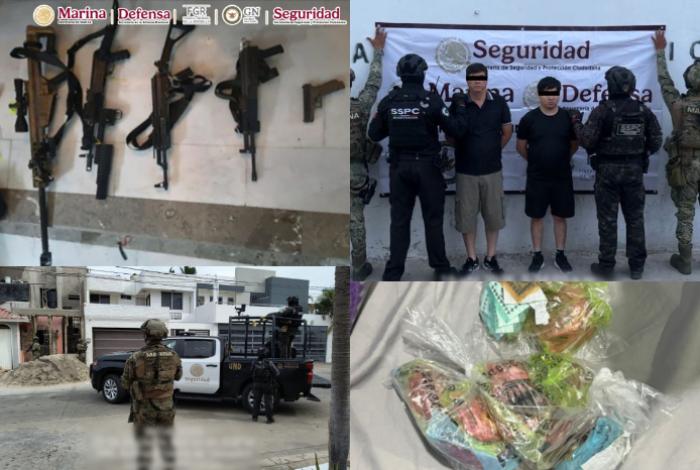 Detienen a dos sujetos vinculados a un Cártel de Sinaloa; les aseguran un Barret y una camioneta blindada