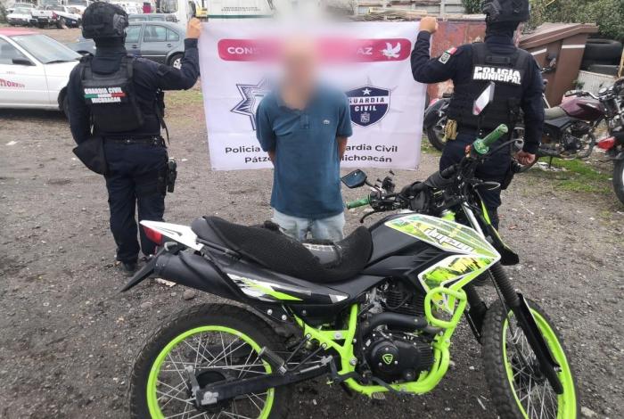 Detienen a Jorge en Pátzcuaro, cargaba una bolsa de dr0g4