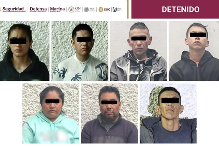 Detienen a siete integrantes de un grupo delictivo tras operativos en la Ciudad de México