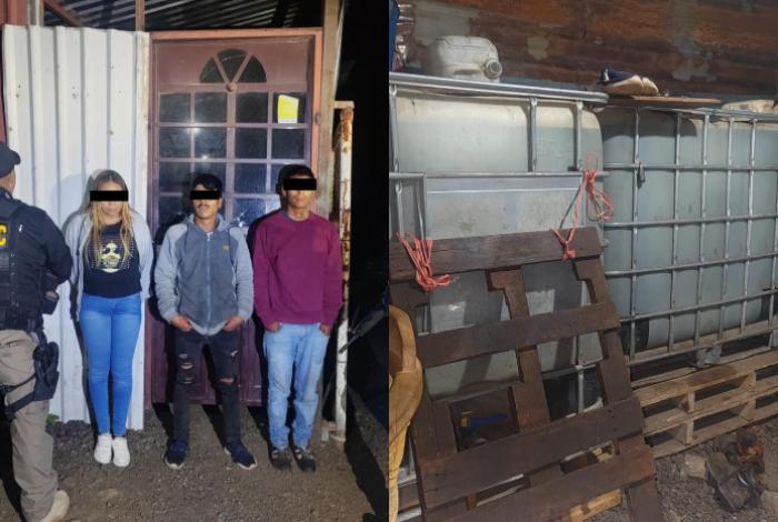 Detienen a tres, incluida una mujer, por delitos en materia de hidrocarburos