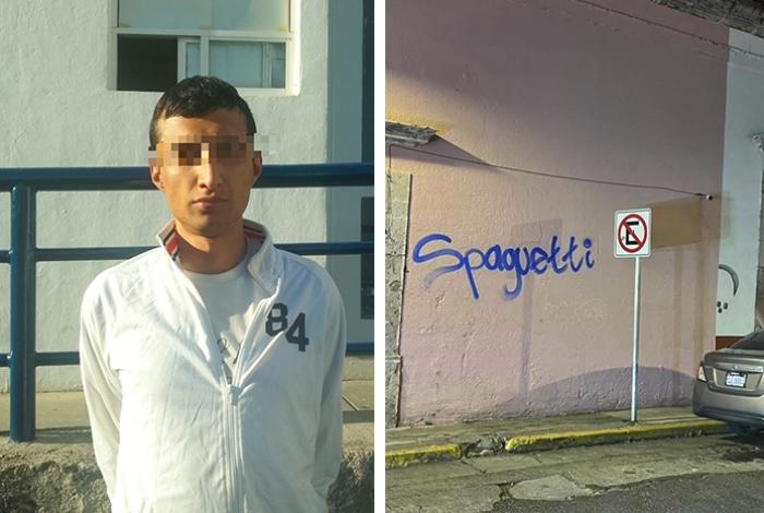 Detienen al “Spaguetti”, autor de pintas y daños al patrimonio en Morelia