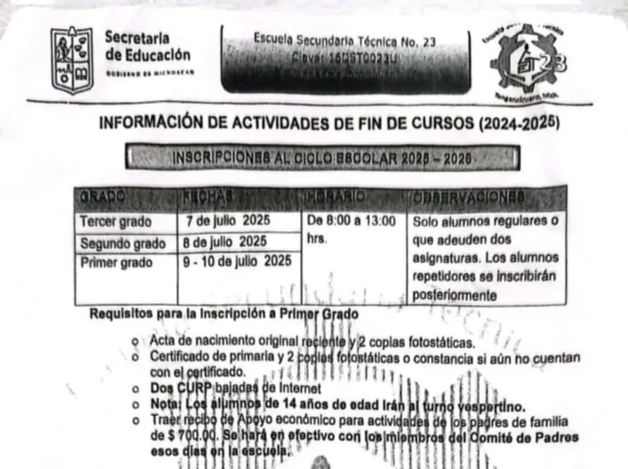 Director de la secundaria técnica 23 de Tangancícuaro recibe hasta $560,000 a costa de padres de familia