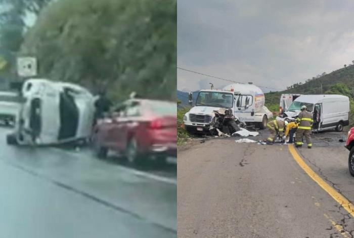 Dos accidentes viales dejan daños materiales y tres heridos, en Charo y Morelia