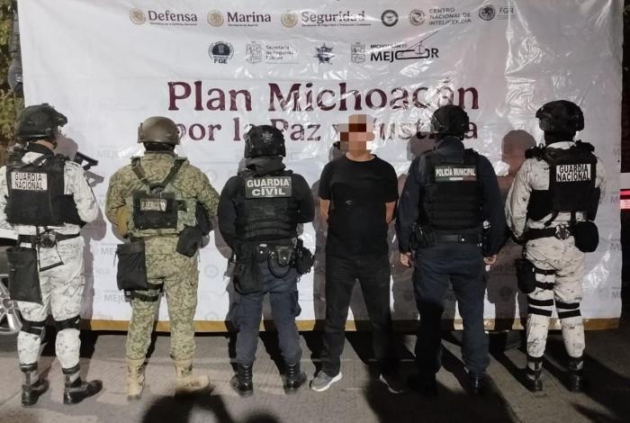 Dos detenidos en posesión de armas de fuego en Jacona y LC: SSP