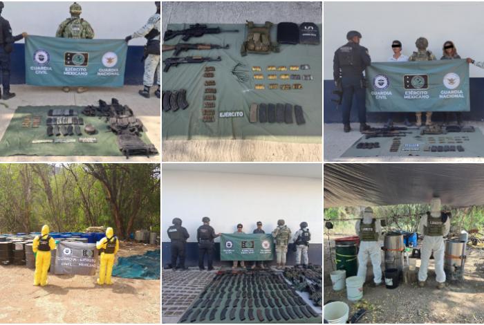 Drogas, huachicol, armas, vehículos y 21 detenidos, lo asegurado por Sedena en Operación Paricutín