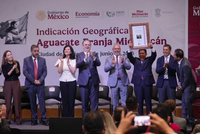 Ebrard y Ramírez Bedolla blindan aguacate michoacano ante el IMPI para frenar piratería internacional