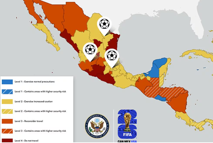 Emite Estados Unidos alerta de viaje para Michoacán y otros cinco estados de México