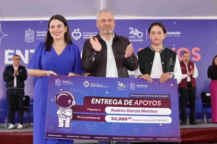 En 2024, beneficiados con apoyos económicos más de 2 mil mujeres, niñas y niños con cáncer: Bedolla