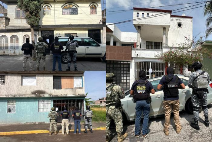 En 4 cateos en Morelia, FGE asegura más de 2 mil 900 dosis de droga y detiene a siete personas