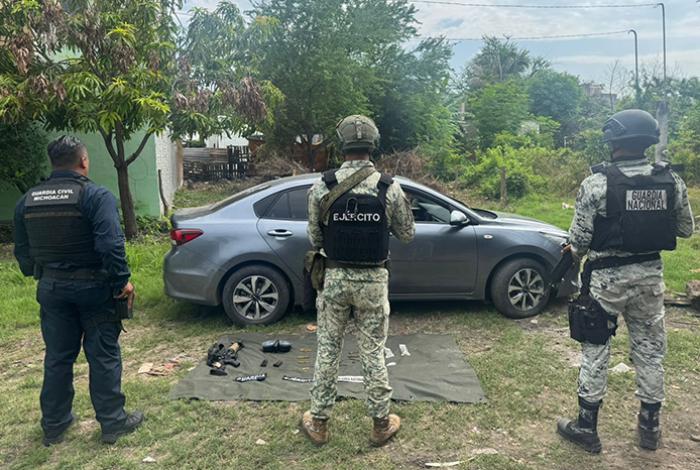 En Apatzingán, SSP y Defensa desactivan artefacto explosivo improvisado