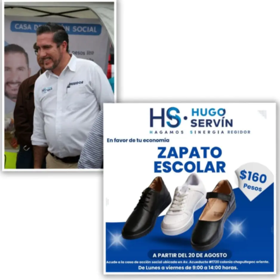 En apoyo a la economía de las familias, Hugo Servín lanza venta de zapatos y tenis en $160