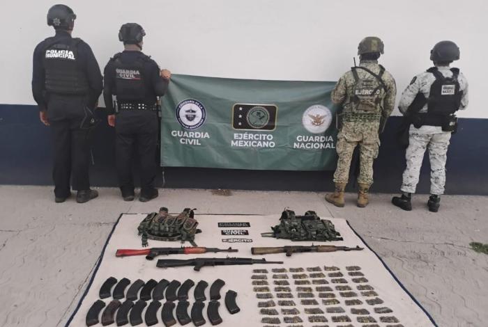 En Buenavista, detienen a 2 y decomisan armas