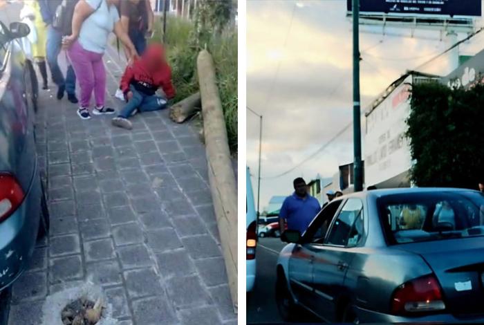 En Morelia, peatón muere hospitalizado tras caerle encima un poste derribado por ebrio automovilista