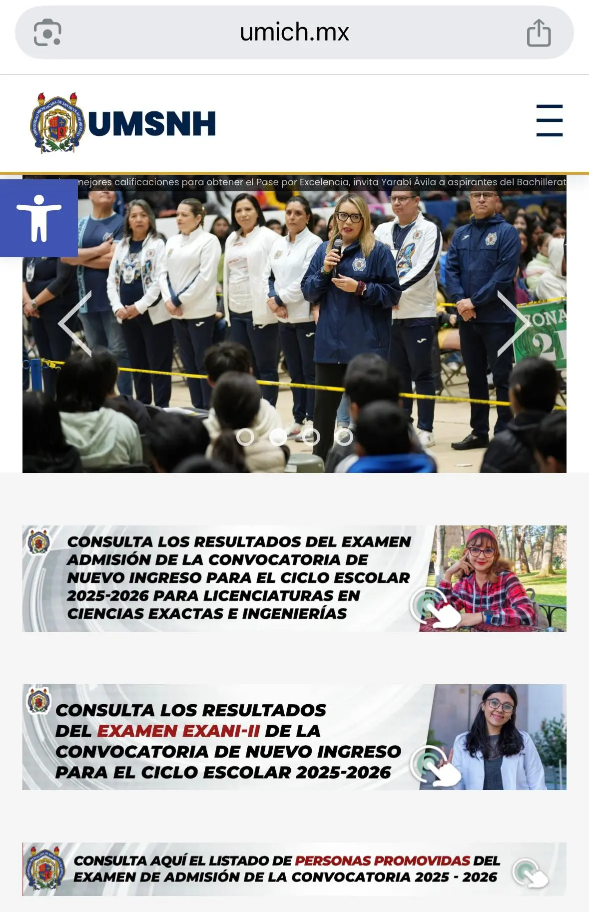 En portal de la UMSNH, publicadas las listas de personas promovidas para programas del área de la Salud