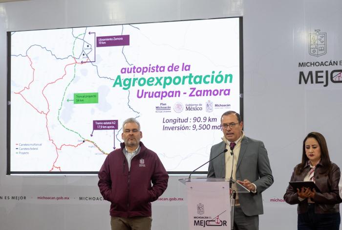 En tres años, autopista de la agroexportación: Bedolla