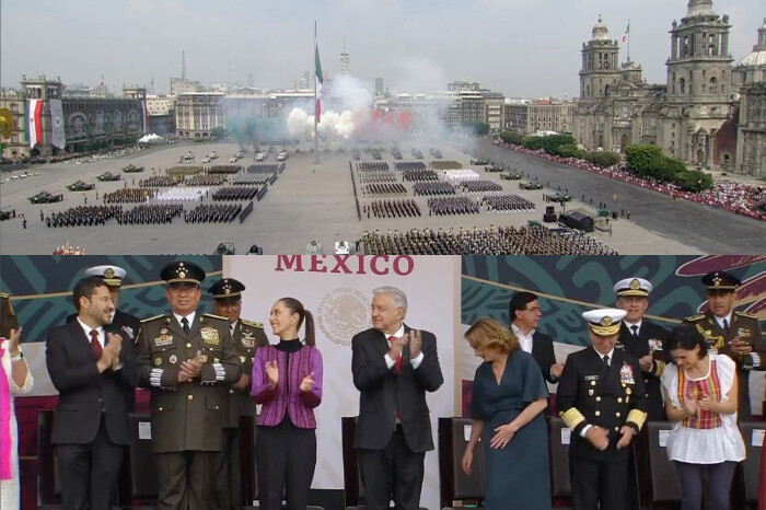 En Vivo |  Desfile encabezado por el presidente López Obrador y acompañado por Sheinbaum