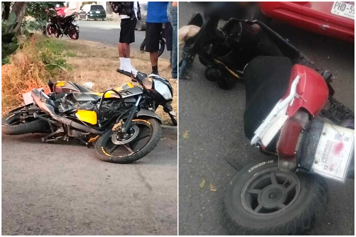 Encontronazo entre 2 motos deja un adolescente herido al norte de Morelia