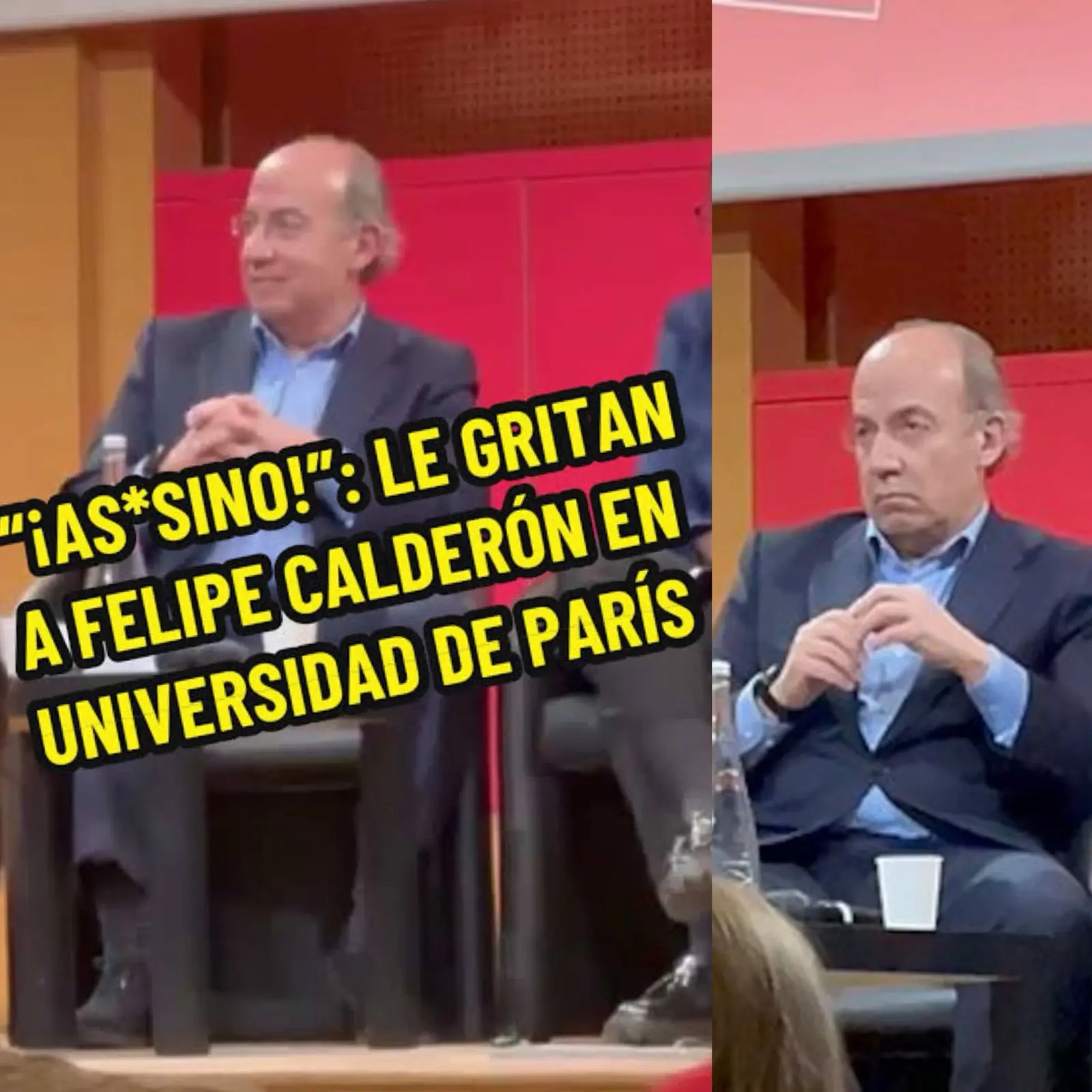 Estudiantes reprenden con gritos al expresidente Felipe Calderón durante evento académico en París