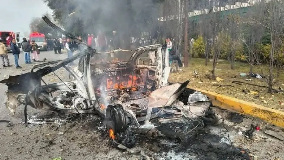 Explosión de un taxi a causa de pirotecnia en la México-Toluca