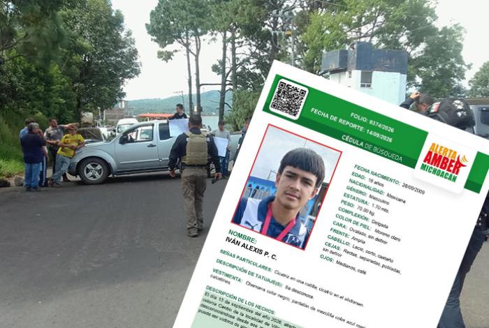 Familiares y pobladores bloquean carretera Madero-Acuitzio por desaparición de joven de 18 años