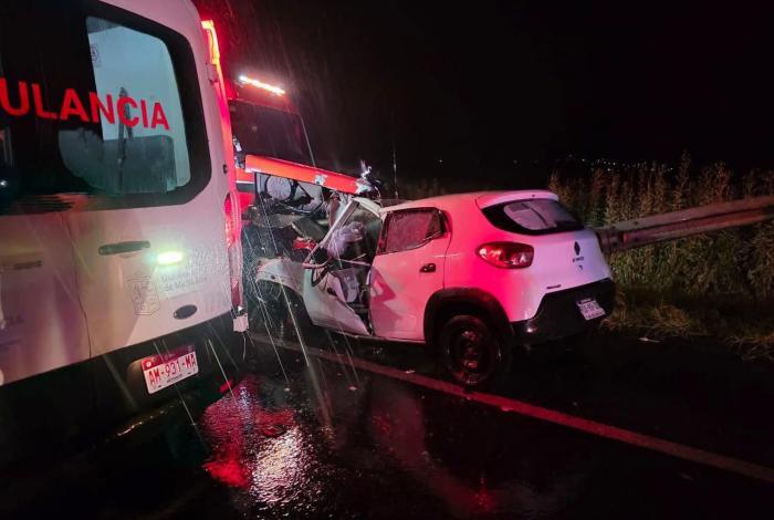 Fatal choque de frente en Zacapu deja una persona sin vida