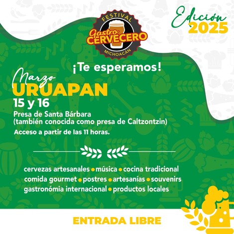 Festival Gastro Cervecero Michoacán 2025