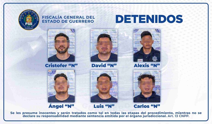 Fiscalía de Guerrero detiene a 6 policías en activo de Taxco por desaparición forzada