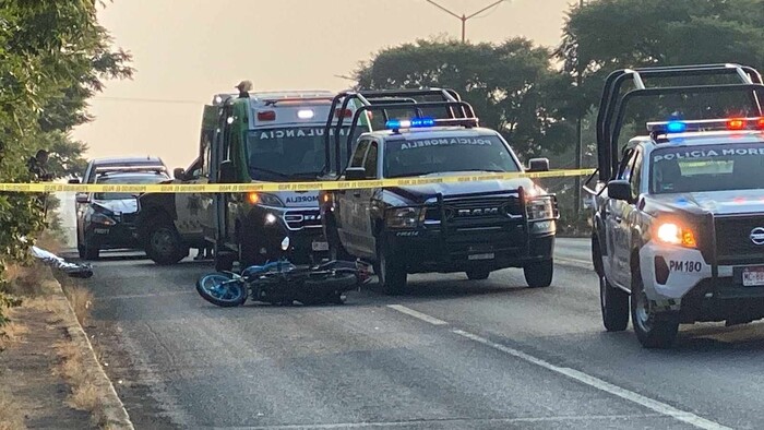 #Fotos | Motociclista muere al accidentarse sobre la Av. Madero Poniente de Morelia 