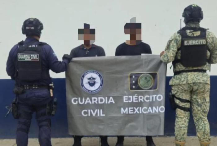 Fuerzas estatales y federales aseguran a dos hombres en Buenavista: SSP