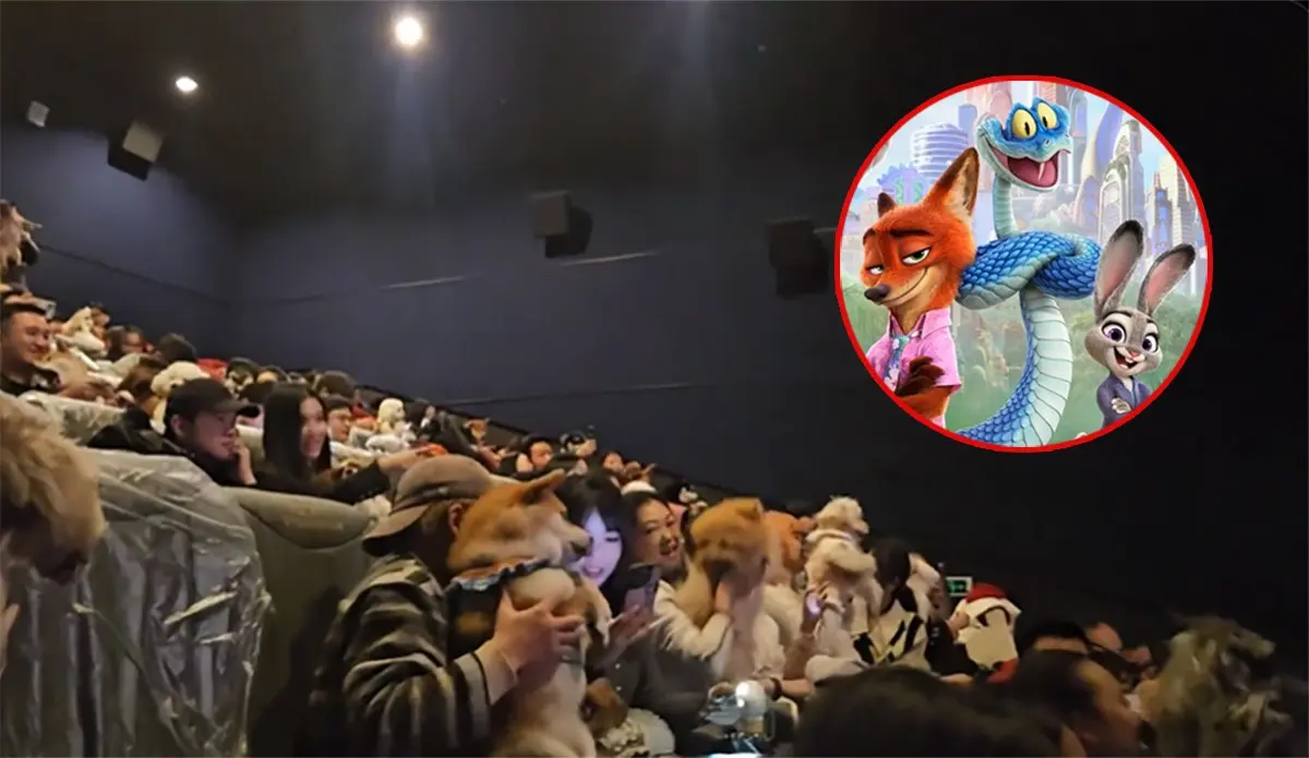 ¡Función canina! Fans asisten al cine con sus mascotas para ver Zootopia 2 | VIDEO