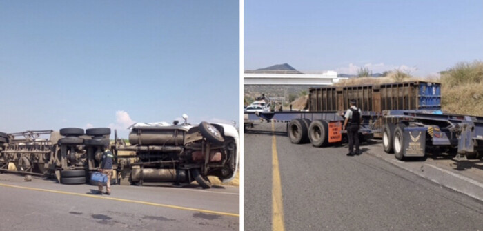 #Galería | Se registran dos accidentes de vehículos de carga en la autopista Siglo XXI