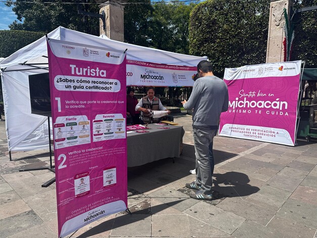 #Galería | Sectur Michoacán inicia operativo de verificación de guías de turistas en Morelia