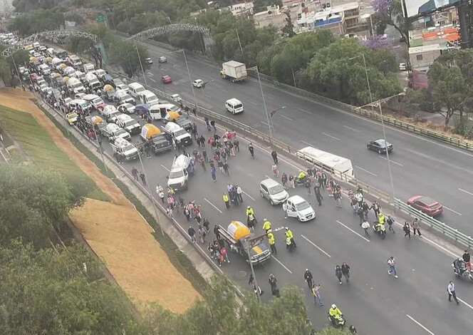 Gaseros bloquean México-Pachuca para exigir mejor tarifas