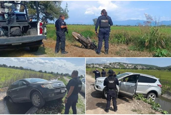 GC recupera 6 vehículos robados tras balacera con delincuentes en Álvaro Obregón
