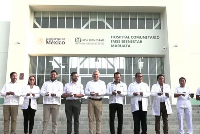 Gobierno de México y Bedolla inauguran el Hospital Comunitario de Maruata con 11 especialistas cubanos