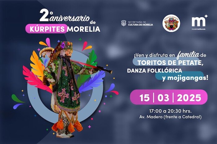 Gobierno de Morelia anuncia 2do. Aniversario de Kúrpites Morelia en el Centro Histórico