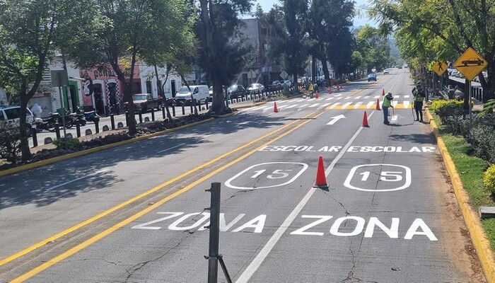 Gobierno de Morelia avanza en balizamiento de la Calzada Juárez