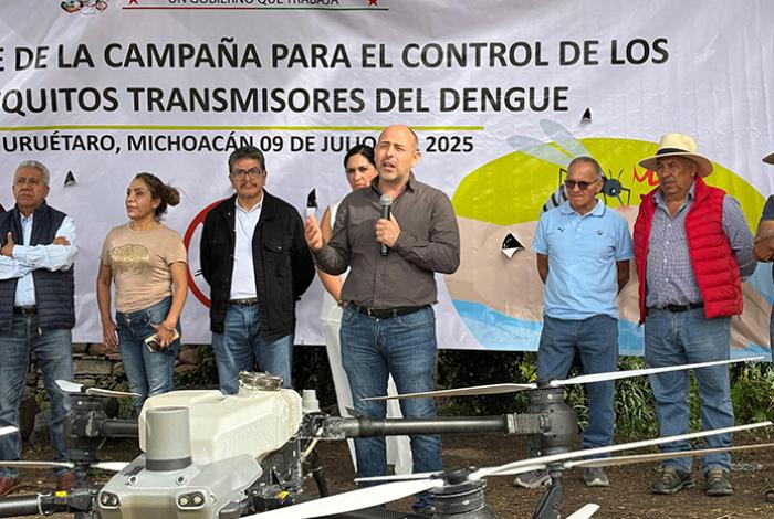 Gobierno de Tarímbaro implementa dron y tecnología biológica para combatir el dengue