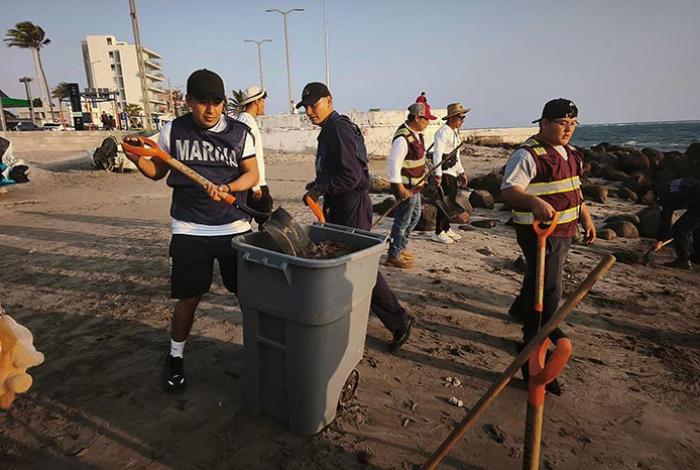 Gobierno federal atiende el derrame de hidrocarburos en playas de Veracruz y Tabasco