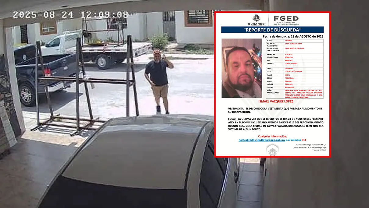 Hallan vehículo abandonado de joven desaparecido en Durango