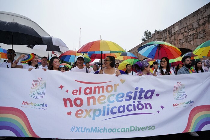 Hasta 70 mil asistentes registra Marcha del Orgullo, en Morelia