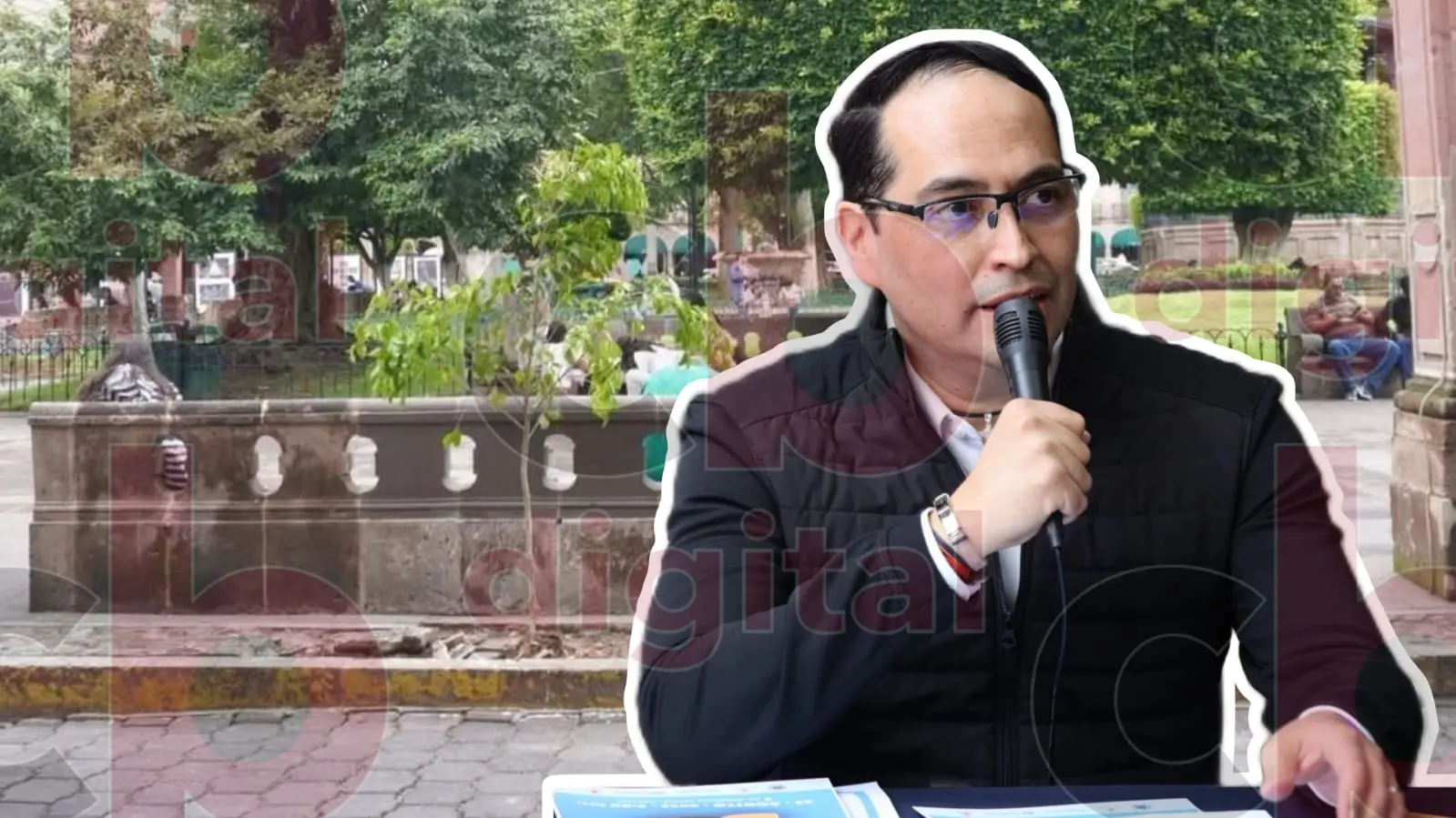 Hasta en 40 mil pesos sale la reparación de banca de cantera dañada en Plaza de Armas