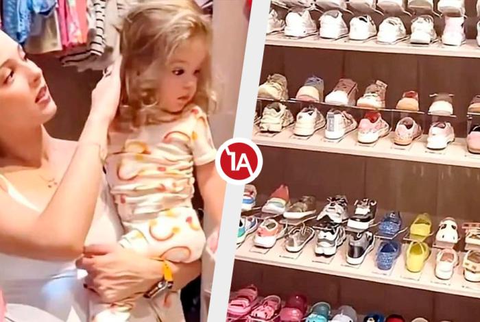 Hija de Samuel García y Mariana Rodríguez tiene 120 pares de zapatos
