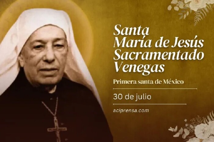 Hoy celebramos a Santa María de Jesús Sacramentado Venegas