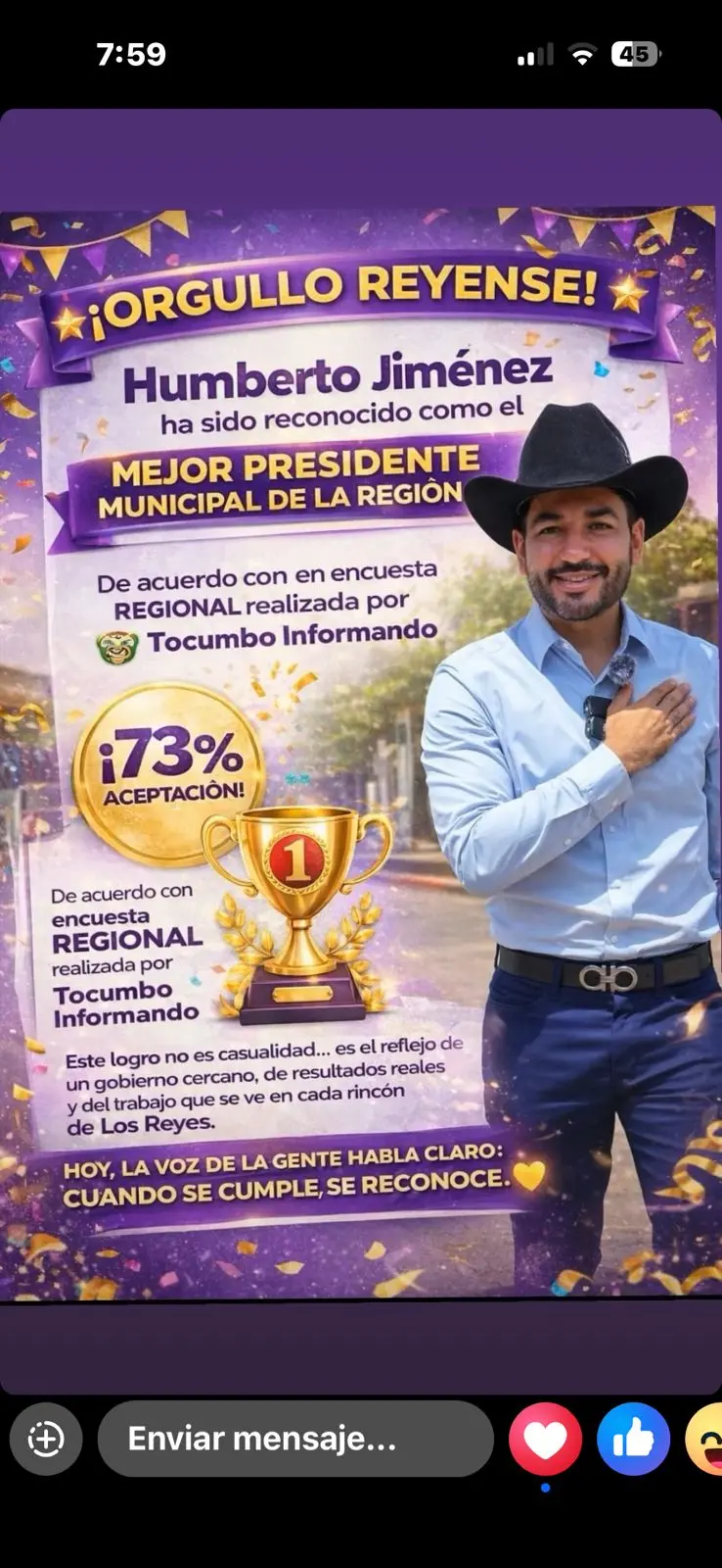 Humberto Jiménez, entre los alcaldes mejor evaluados de Michoacán; respaldo ciudadano lo posiciona, trabajo mata grilla