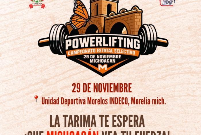 Imcufide será sede del Primer Campeonato Selectivo de Powerlifting