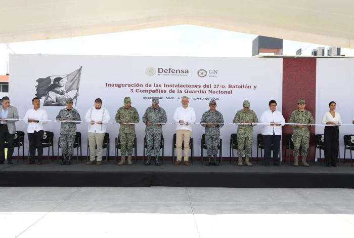 Inaugura Bedolla cuartel regional de la Guardia Nacional en Apatzingán