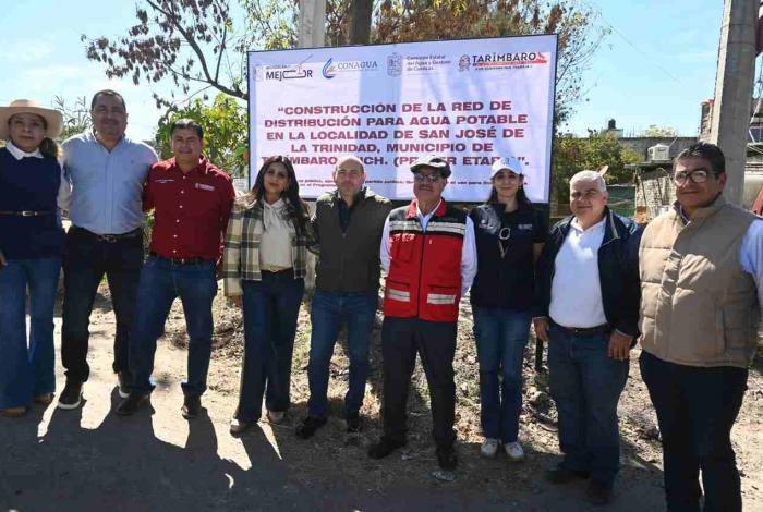 Inaugura Ceac red de agua potable en Tarímbaro