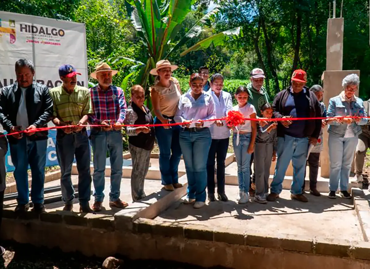 Inauguran sistema de almacenamiento de agua en comunidad rural de Hidalgo