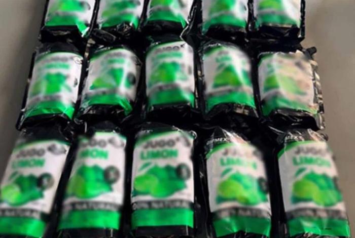 Incautan en aeropuerto de Toluca más de 10 kilos de metanfetamina en empaques de jugo de limón
